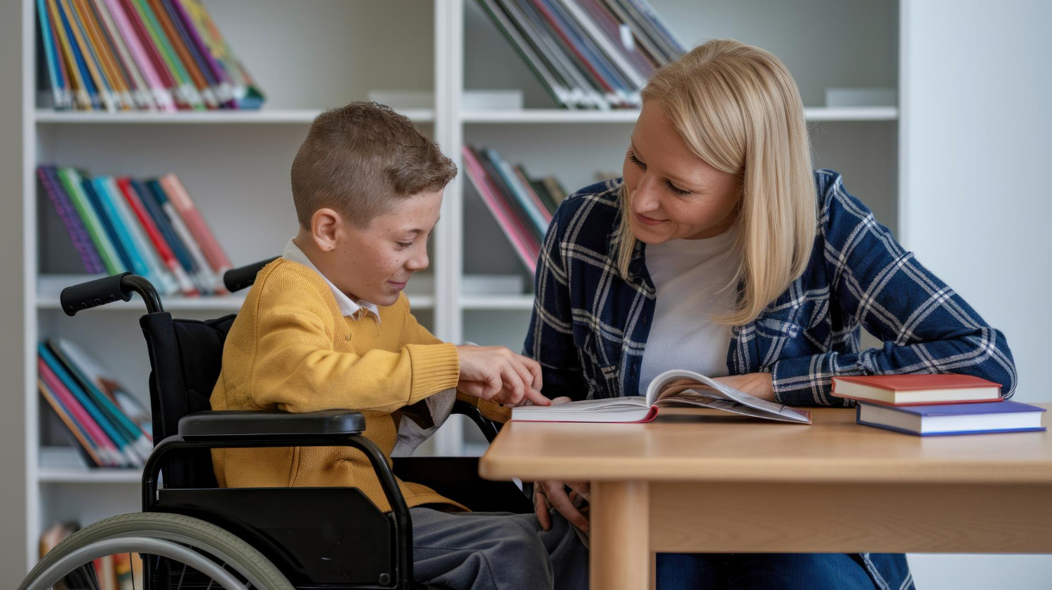 Attività educativa inclusiva con operatore e persona assistita